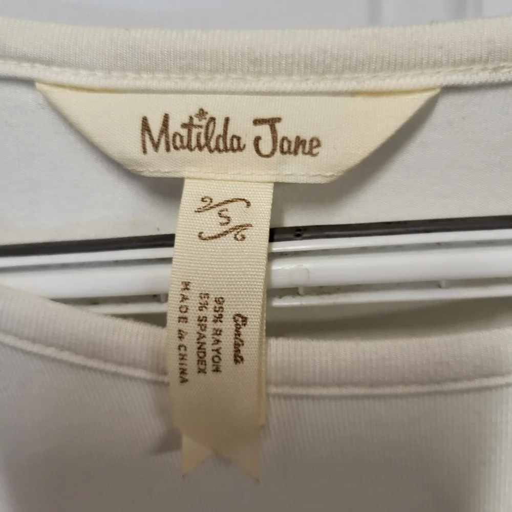 Matilda Jane Women's Out Of The Park Navy Floral Ivory Tee Size‎ S - Picture 5 of 7
